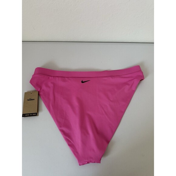 NEW Nike Womens High Waist Bikini Swim Bottoms Pink Size X-Large Beach Summer‎ - Picture 4 of 11